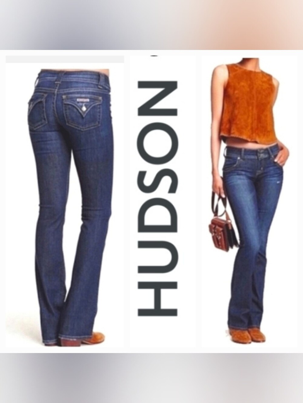 Hudson Boot Cut Jeans Vtg Blue Sz 26